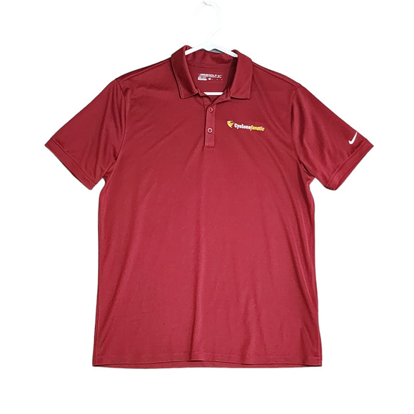 Nike Golf Polo Dri Fit Iowa State Cyclone Fanatic Short Sleeve Polo Shirt Large - Picture 1 of 7